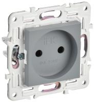 IEK SKANDY Серый Розетка б/з 10А SK-R02Gr