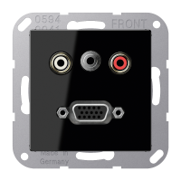 JUNG 2x Cinch Audio (RCA) / Stereo Jack (TRS 3.5 mm) / VGA, чёрный