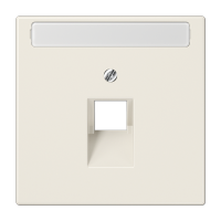 JUNG LS 990 Бежевая Накладка 1-ой наклонной ТЛФ/комп розетки с полем для надписи