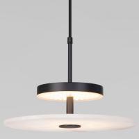 Светодиодный подвесной светильник с мраморным рассеивателем 40342 LED черный Eurosvet Thasos