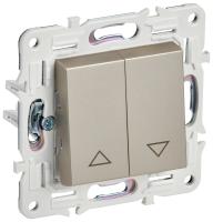 IEK SKANDY Шампань Выключатель жалюзи 10А SK-V12Sh