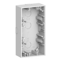 SE MERTEN D-Life корпус для открытого монтажа, 2 пост, БЕЛЫЙ ЛОТОС