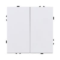 Выключатель кнопочный 2-клавишный 10А/250В, белый матовый Kollinger Eclipse EC-025WH