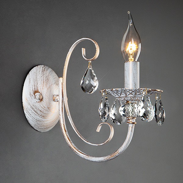 Бра с хрусталем 3305/1 белый с золотом Eurosvet Alda