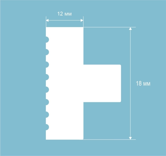 Молдинг MX054, 18х12, 2000мм, Экополимер/55