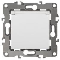 ЭРА 12-2103-01 Розетка 2P+E Schuko со шторками с крышкой, 16A-250В, IP20, 12, Белый