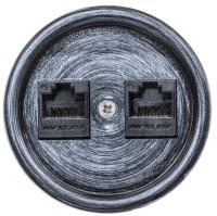 BIRONI Лизетта Пластик Серебряный век Розетка 2-ая RJ45