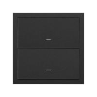 Simon 100 Черный матовый  Кит 1 пост, фронт. 1 рамка + 2 клавиши выключателей