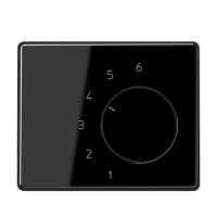 JUNG SL 500 Черная Накладка термостата комнатного (мех TR236U, TR246U)