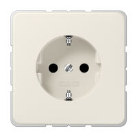 JUNG CD 500/CD plus Бежевая Розетка с/з с защитными шторками безвинт. зажим