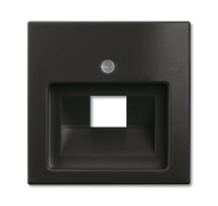 ABB BJB Basic 55 Шато (чёрн) Накладка 1-ой ТЛФ/комп розетки наклонной