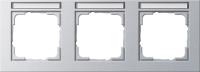 Gira E2 Алюминий Рамка 3-ая горизонтальная с полем для надписи