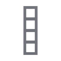 Рамка 4-постовая, стекло серый Kollinger Asthetik AS4GY