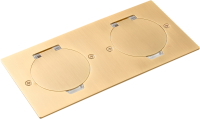 Лючок Surface 4 мод. (2 мод. 45х45 мм.), круглая крышка, золото, IP44