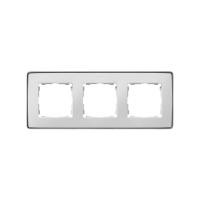 Simon 82 Detail Белый, основание алюминий Рамка 3-ая