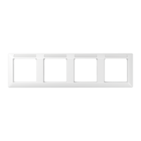 JUNG Рамка 4-кратная горизонтальная с полем для надписи белая