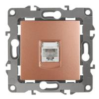 ЭРА 12-3105-14 Медь Розетка телефонная RJ11, IP20, 12