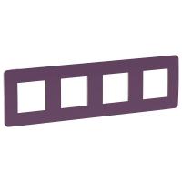 SE Unica Studio Лиловая/Бежевая Рамка 4-ная