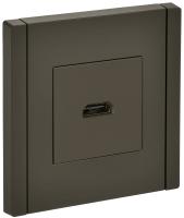 IEK FORTE&PIANO Серый Розетка HDMI FP340