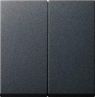 Gira S-55 Антрацит Клавиши двойные с компл.уплотнителей IP44 для клавишных и кнопочных выключателей