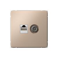 Systeme Electric ArtGallery Песочный Розетка двойная ТВ + компьютерная RJ45, кат. 5Е