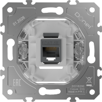 Donel Механизм розетки RJ45 одиночная cat.5/ClassE-8, серия D16, DO16200