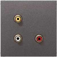 JUNG 2x Cinch Audio (RCA) / Composite Video, антрацит