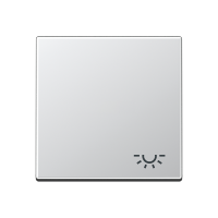 JUNG A 500 Алюминий Клавиша 1-ая с символом ОСВЕЩЕНИЕ