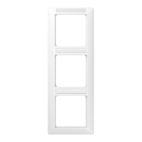 JUNG Рамка 3-кратная вертикальная с полем для надписи белая