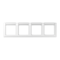 JUNG Рамка 4-кратная с полем для надписи для горизонтальной установки белая