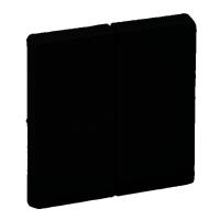 Legrand Valena LIFE. Лицевая панель для двухклавишного выключателя. Антрацит.