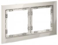 Рамка стеклянная VOLTUM S70 на 2 поста, (кашемир, стекло)