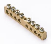 DEKraft ШН-101 Шина нулевая 8 групп/крепеж по центру, сеч. 6x9 мм, 100А