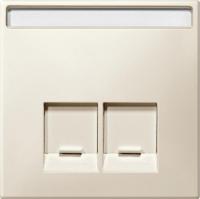 SE Merten SD Беж Накладка розетки ТЛФ/комп 2-ой прямой (термопласт)