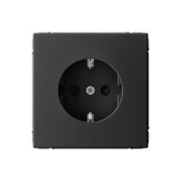 Systeme Electric ArtGallery Карбон Розетка с заземлением со шторками, 16А, механизм