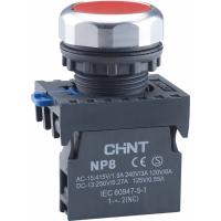 CHINT Кнопка управления NP8-11BN/4 без подсветки, красная 1НО+1НЗ IP65 (R)