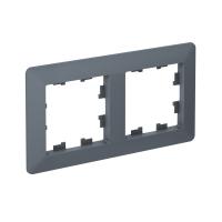 Systeme Electric AtlasDesign Air Грифель/дымчатый черный Рамка 2-ая