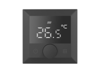 Donel Термостат с датчиком пола, программируемый с Wi-Fi , 16 A, 55*55 мм.черный, ручка настройки,серия DTEF