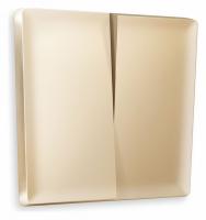 Лицевая панель ALFA (Шампань) для 2-клавишных выключателей QUANT AP6030