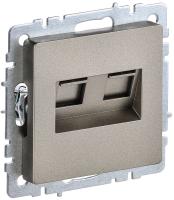 IEK BRITE Роз. комп. 2-ая RJ45 кат.5E РК10-2-БрШ шамп.