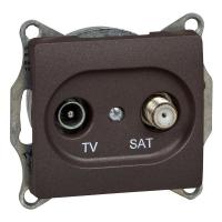 SE Glossa Шоколад Розетка TV-SAT оконечная 1DB