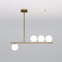 Подвесной светильник со стеклянными плафонами 70136/4 латунь Eurosvet Fredo