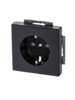ABB BJE Solo/Future Черный бархат Розетка с/з с защитными шторками