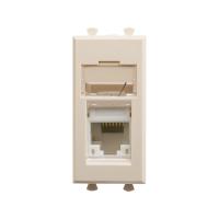 DKC Avanti Ванильная дымка Компьютерная розетка RJ-45  категория 5е 1 модуль