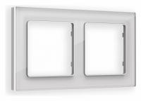 Рамка ALFA Platos (Серебро Стекло органическое) 2-ая AF330402