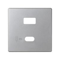 Simon S82 Detail Накладка для зарядного устройства USB A+C цвета холодный алюминий