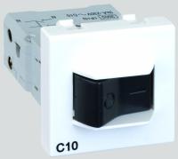 Simon Connect Белый Термомагнитный автомат 10A, K45, 45x45мм