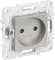 IEK SKANDY Шампань Розетка б/з с защитными шторками 10А SK-R01Sh