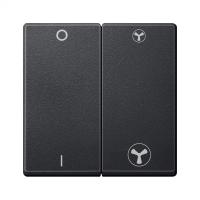 SE Merten SM Антрацит Две клавиши для механизма выключателя вентилятора