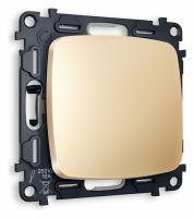 Комплект механизма 1-клавишного проходного выключателя OMEGA MO601020 Шампань QUANT